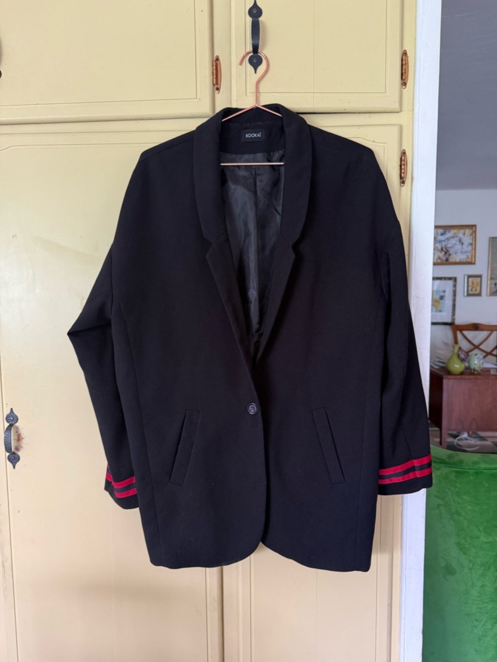 Kookai Black Tailored Jacket with Satin Lining